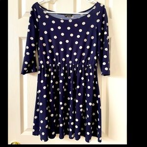 Blue & White Polkadot Dress